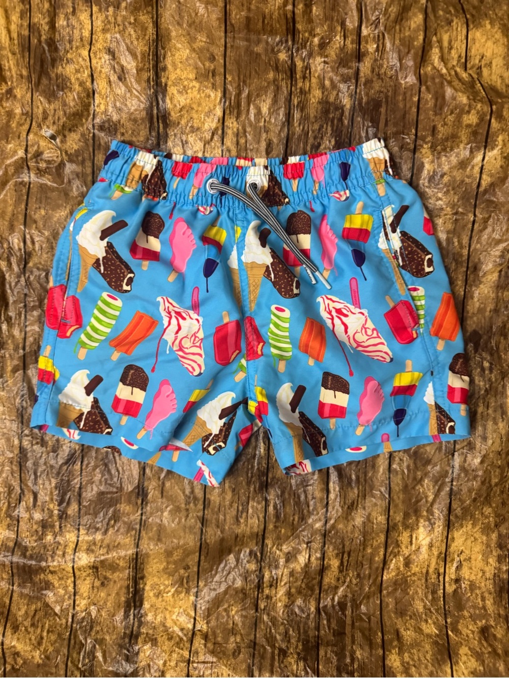 Boys Boardies Apparel Ice Cream Print Swim Shorts (3-4)
